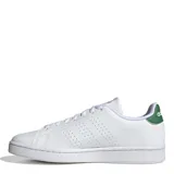 Championes de hombre en color blanco y verde, con diseño deportivo y detalles perforados.