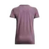 Remera deportiva Under Armour color fucsia con logo blanco estampado en el frente.