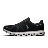 Championes urbanos On Running Cloud 6, color negro con suela blanca.