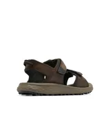 Sandalias de senderismo Columbia Konos Hiker 2-Strap para hombre, color marrón. Cuentan con dos correas ajustables con velcro, plantilla antimicrobiana, mediasuela Techlite para estabilidad y almohadillas de desviación para absorción de impactos. Suela de caucho Omni-Grip para tracción.