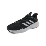 Championes Adidas Alphaedge+ para hombre, color negro con las tres tiras blancas en el lateral y suela blanca con detalles en gris.