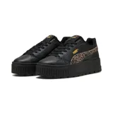Championes Puma Karmen II Animal Flair de mujer, color negro con plataforma y detalles texturizados.