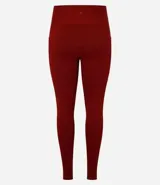 Pantalón legging deportivo color marrón, de cintura alta y con bolsillos laterales funcionales. Confeccionado en microfibra.