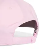 Gorra Adidas color rosa con logo bordado en blanco.