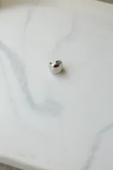 Aro rígido solitario para helix/cartílago en acero quirúrgico hipoalergénico color plateado.