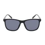 Lentes de sol INVU modelo IB22537A, con montura cuadrada negra y lentes polarizadas grises.