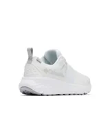 Zapatillas de senderismo impermeables Columbia Konos TRS Outdry para mujer, color blanco con suela gris.
