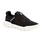 Championes urbanos Caterpillar modelo Hex Lite Vent, color negro con suela blanca. Capellada de malla de nylon y forro 100% reciclado.