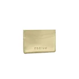 Tarjetero Korium color plateado con múltiples ranuras para tarjetas.