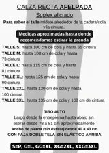 Calza larga negra de suplex con felpa interior y corte recto.