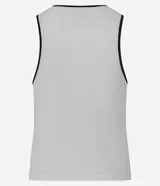 Musculosa de breteles anchos, confeccionada en Rib de algodón y modelo regular. Posee cuello redondo y acabado contrastante.