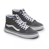Championes de caña alta Vans Skate Sk8-Hi color gris con detalles en blanco.
