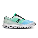 Championes de running Cloud 6 Push, color blanco con detalles en celeste, verde y negro.