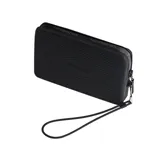 Bolso mini Havaianas negro con textura de sandalia y logo en relieve. Incluye correa de mano.