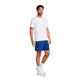 Short de running Under Armour Launch 7 2N1, color azul con detalles en celeste.