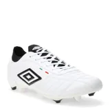 Championes de fútbol Umbro Legend color dorado rosado con detalles en blanco y negro.