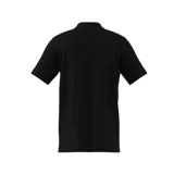 Camisa polo de tenis Adidas Club, color negro con logo blanco en el pecho y tres tiras blancas en las mangas.