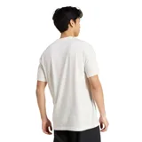 Remera blanca de algodón con estampa verde de Adidas Tennis Club en el frente.