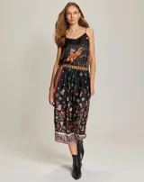 Camisola con estampado de motivos del lejano oeste, con escote en V y tirantes finos.