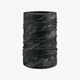 Cuello multifuncional color negro, fabricado con fibras aislantes PrimaLoft® y un 58% de material reciclado, diseñado para un rendimiento activo.