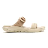 Sandalias Merrell District 4 Recast color beige con doble tira de ajuste y hebilla. Suela de goma EVA para mayor comodidad y agarre.