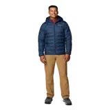 Campera de plumas Columbia Delta Ridge II Down, color negro, con capucha y forro termorreflectante Omni-Heat. Resistente al agua y con tecnología Heat Seal para mantener el calor.