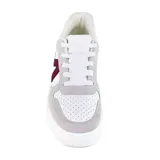 Championes urbanos American Sport modelo Casey, color blanco con detalles en gris y bordó.