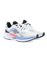 Championes de running Umbro Infinity, color negro con detalles en gris y rojo.