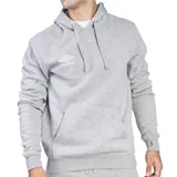Buzo canguro gris de hombre, marca Umbro, con capucha ajustable con cordones, logo estampado en el pecho y bolsillo tipo canguro.