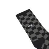 Medias de caña media Vans con diseño de tablero de ajedrez en negro y gris.