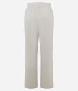 Pantalón recto color rosado, confeccionado en modal, con cintura elástica y ajuste por cordón delantero. Presenta una caída suelta en las piernas y bajo sencillo.