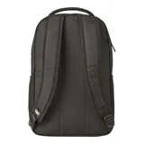 Mochila negra Caterpillar con compartimento acolchado para laptop, bolsillos laterales de malla, correas ajustables y logo reflectante.