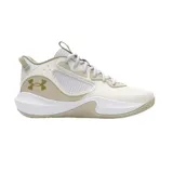 Championes Under Armour Lockdown 6, color blanco con detalles en dorado.