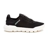 Championes urbanos Caterpillar modelo Hex Lite Vent, color negro con suela blanca. Capellada de malla de nylon y forro 100% reciclado.