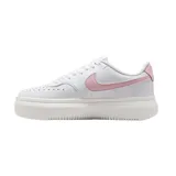 Championes Nike Court Vision Alta de mujer, color blanco con detalles en rosa.