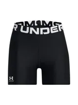Calza deportiva Under Armour HeatGear de tiro medio, color gris, con cintura elástica con logo de la marca.