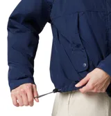 Campera Columbia Laurelwoods III color azul marino, con capucha forrada en polar blanco y cordón ajustable. Cierre frontal con botones a presión y bolsillos laterales con cierre.