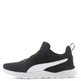 Championes Puma Anzarun Lite grises con detalles en blanco y azul.