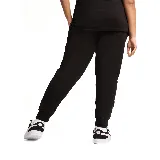 Pantalón de jogging negro con cintura elástica y logo Puma estampado en blanco en el muslo izquierdo.