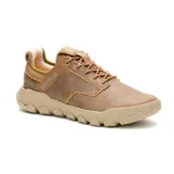 Zapatillas Caterpillar Hex Lite Leather color marrón, de estilo casual y liviano, con capellada de cuero flor, forro interno de materiales reciclados, plantilla de espuma PU, suela de EVA y ajuste con cordones.