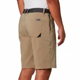 Shorts elásticos color beige de Columbia con repelencia al agua, ideal para aventuras al aire libre.