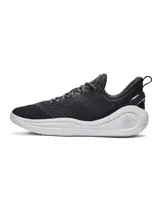 Zapatillas de básquet Under Armour Curry 12 WMDE, unisex, color negro con detalles en blanco.