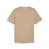 Remera Puma gris de corte clásico con logo grande estampado en el pecho.