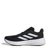 Championes Adidas Response Super negros con detalles plateados y suela blanca.