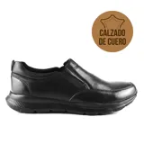 Zapato casual de cuero color marrón, con diseño slip-on y suela cómoda, ideal para el uso diario.