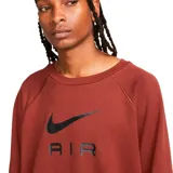 Buzo Nike Air color ladrillo con logo y texto "AIR" estampados en negro.