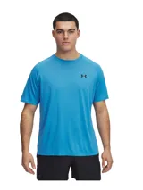 Remera deportiva Under Armour Tech 2.0 de hombre, color gris jaspeado con logo negro en el pecho.