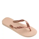 Sandalias Havaianas modelo Top Tiras, color marrón café.