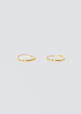 Par de aros tipo argolla de oro amarillo 18k, de 12mm de diámetro y 1.2mm de grosor.