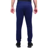 Pantalón deportivo negro de tejido ligero, con cintura elástica ajustable con cordón y puños elásticos en los tobillos. Presenta el logo de Diadora en blanco en la parte superior del muslo derecho.